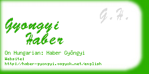 gyongyi haber business card