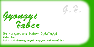 gyongyi haber business card